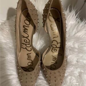 Sam Edelman Beige Studded Flats